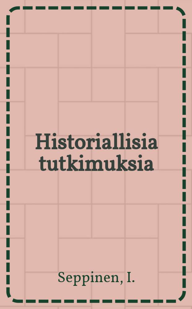 Historiallisia tutkimuksia : julkaissut Suomen historiallinen seura : Suomen ulkomaan kaupan ehdot 1939-1944