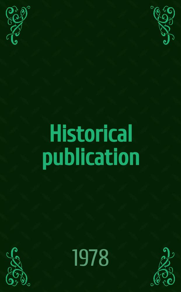 Historical publication