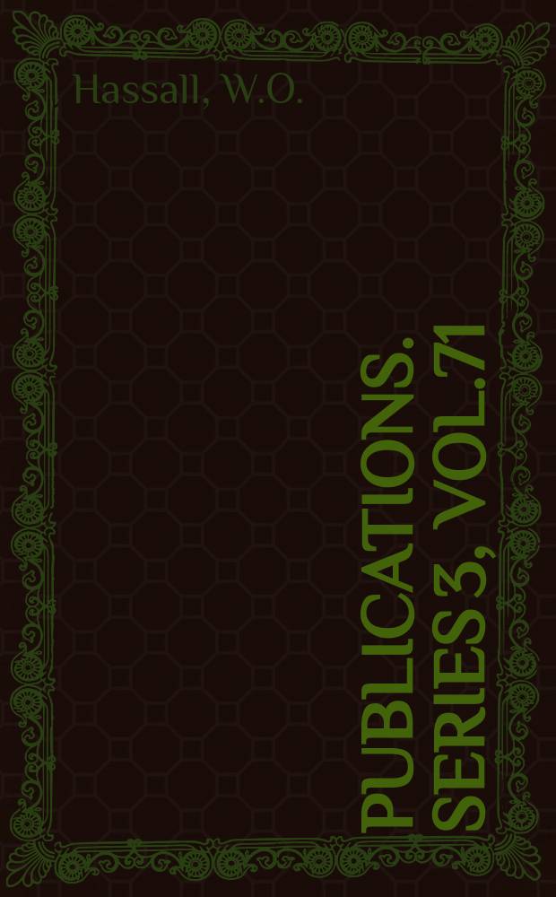 [Publications]. Series 3, Vol.71 : Cartulary of st. Mary Clerkenwell