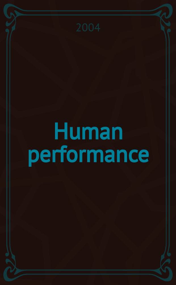 Human performance