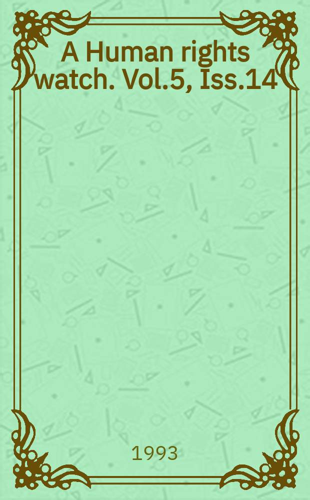 A Human rights watch. Vol.5, Iss.14 : Decommunization in Bulgaria