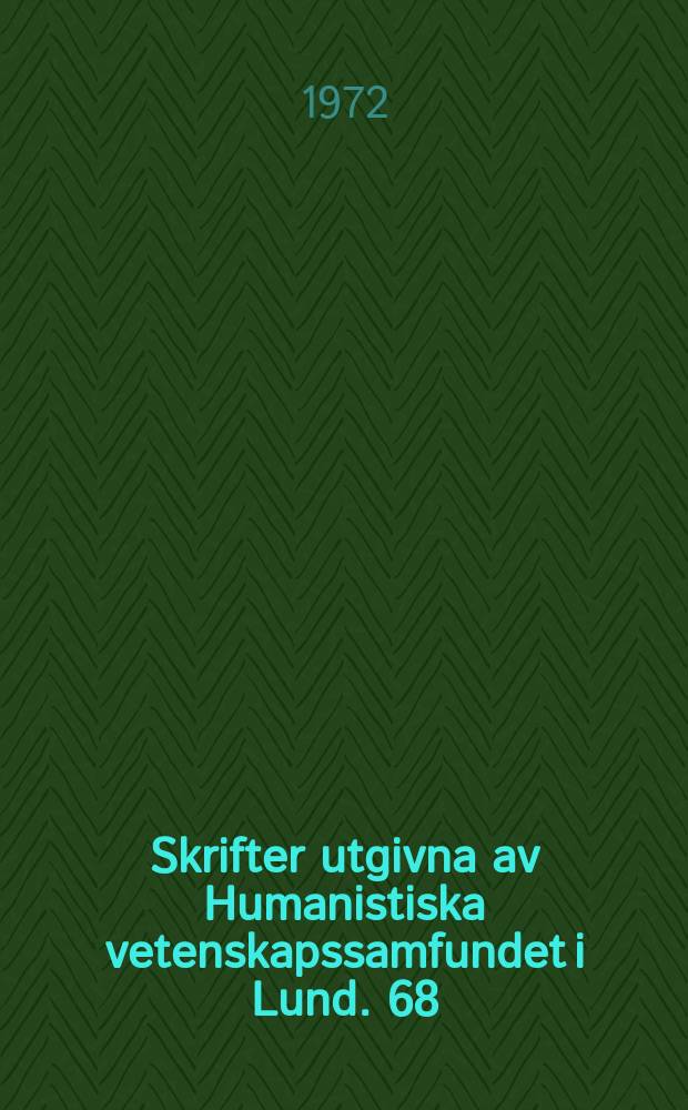 Skrifter utgivna av Humanistiska vetenskapssamfundet i Lund. 68 : I stoken