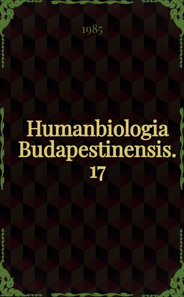 Humanbiologia Budapestinensis. 17 : Die Dermatoglyphen der Zehen und der Fußsohlen ...
