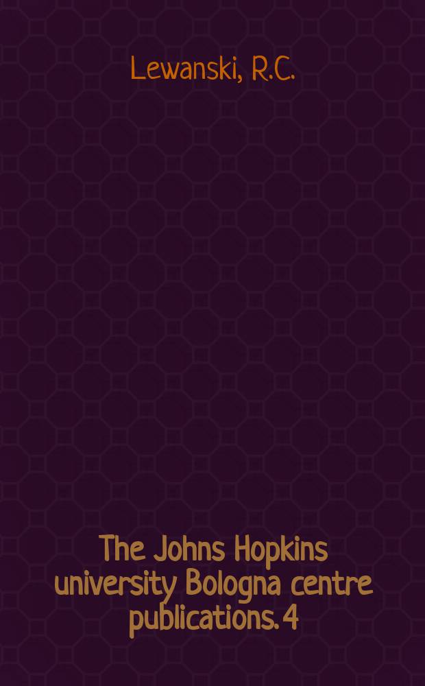 The Johns Hopkins university Bologna centre publications. 4 : A bibliography of Slavic dictionaries