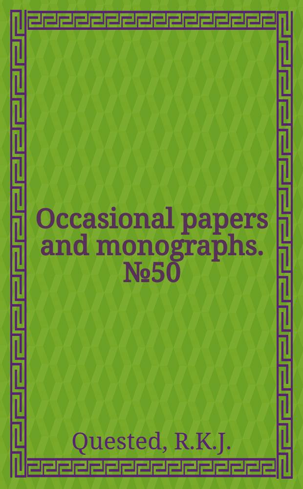 Occasional papers and monographs. №50 : "Matey" imperialists?