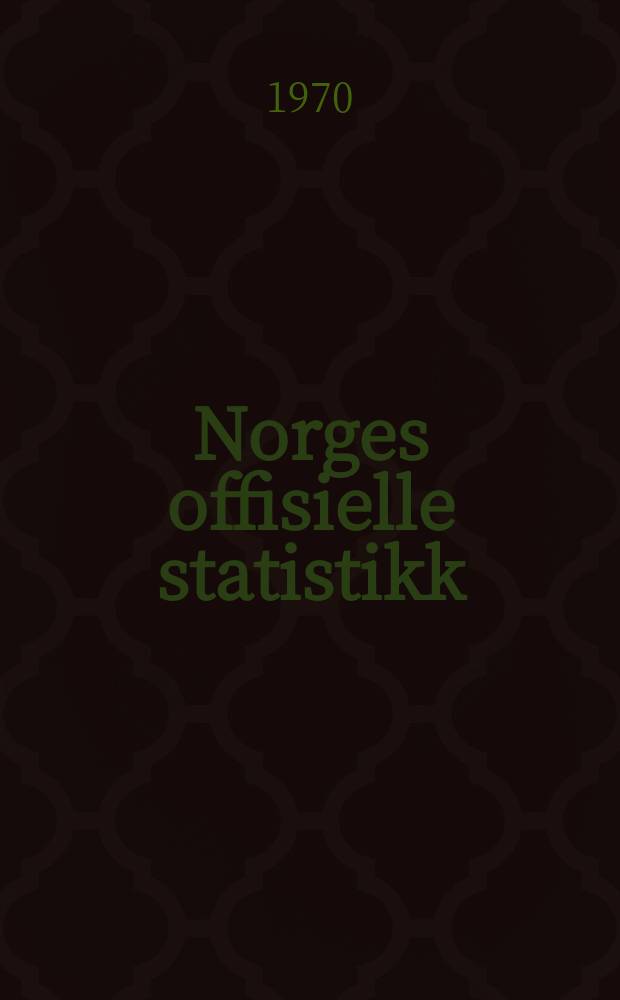Norges offisielle statistikk