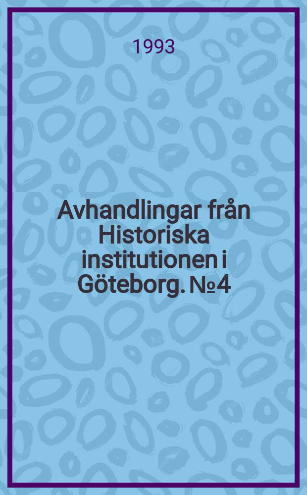 Avhandlingar från Historiska institutionen i Göteborg. №4 : Technology and religion in medieval Sweden
