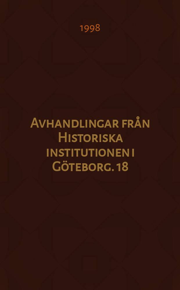 Avhandlingar från Historiska institutionen i Göteborg. 18 : "Att åka snålskjuts är icke hederligt"
