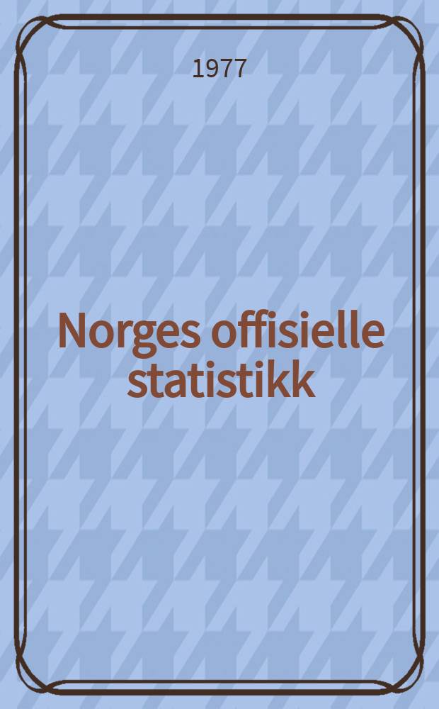 Norges offisielle statistikk
