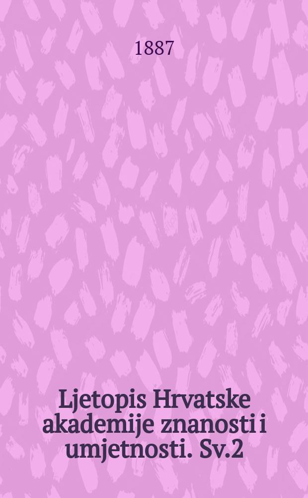 Ljetopis Hrvatske akademije znanosti i umjetnosti. Sv.2 : 1877/1887