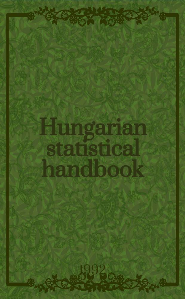 Hungarian statistical handbook
