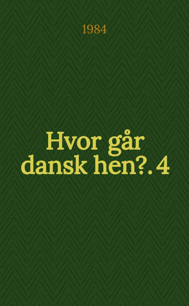 Hvor går dansk hen?. 4 : Sprog og køn