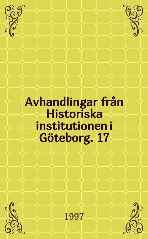 Avhandlingar från Historiska institutionen i Göteborg. 17 : Dövas utbildning i Sverige 1889-1971