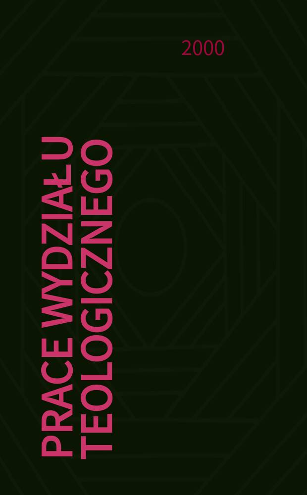 Prace Wydziału teologicznego : "Abba. Ojczel"