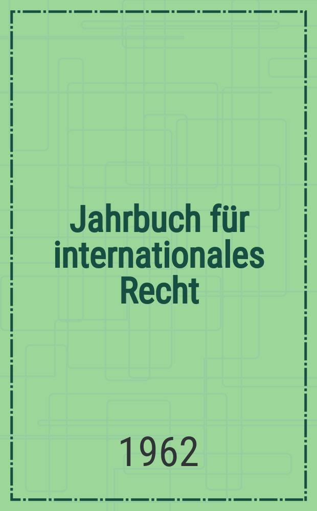 Jahrbuch für internationales Recht