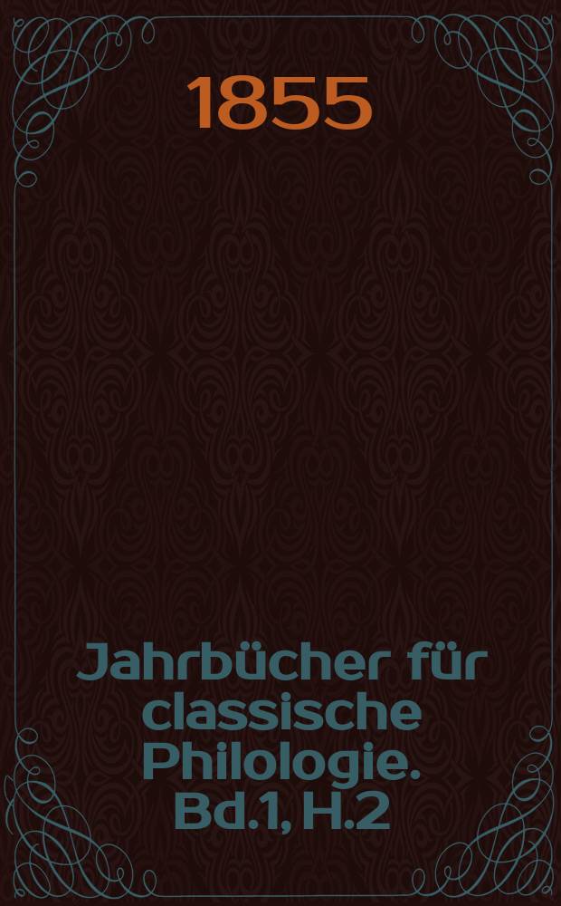 Jahrbücher für classische Philologie. Bd.1, H.2 : Zur Dialektik des Platon