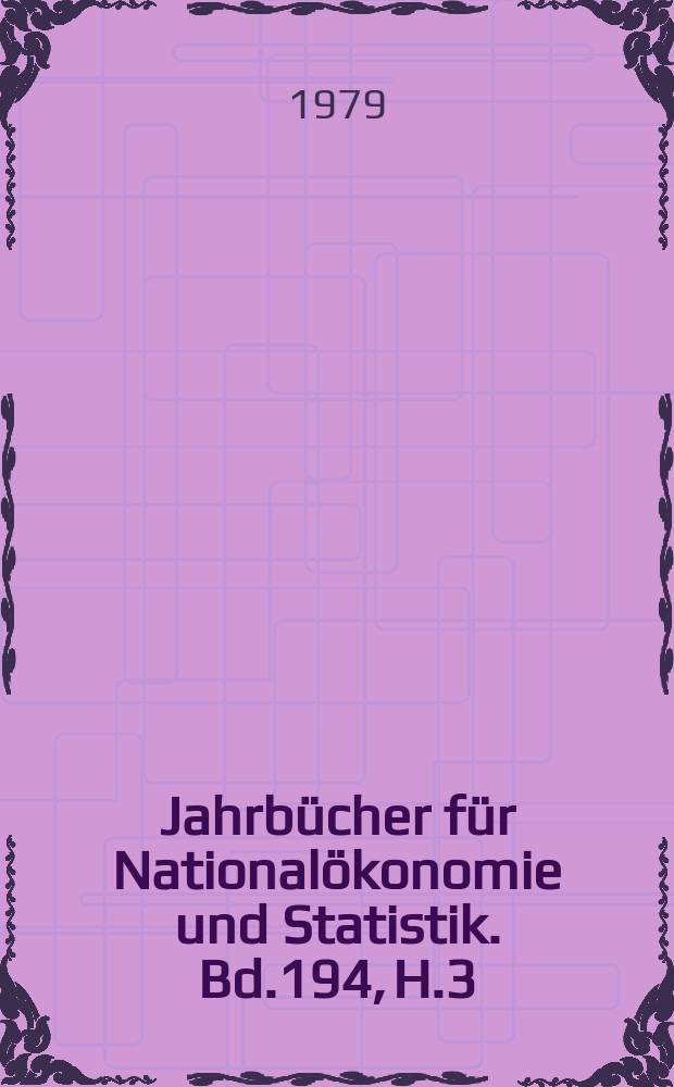 Jahrbücher für Nationalökonomie und Statistik. Bd.194, H.3