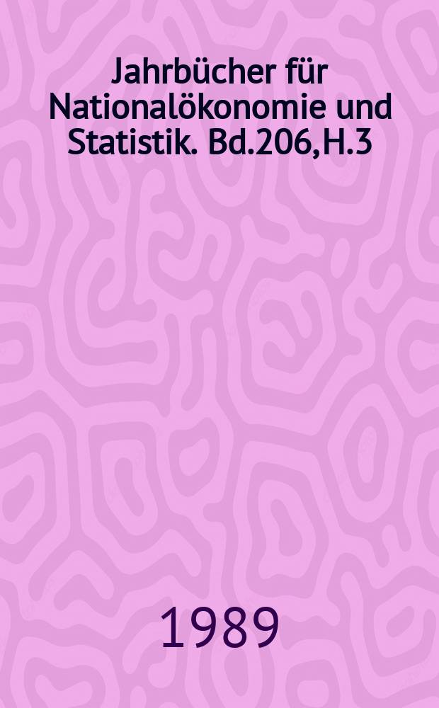 Jahrbücher für Nationalökonomie und Statistik. Bd.206, H.3