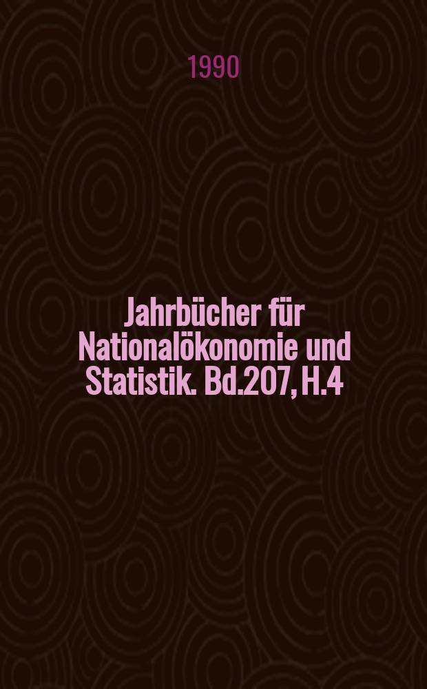 Jahrbücher für Nationalökonomie und Statistik. Bd.207, H.4