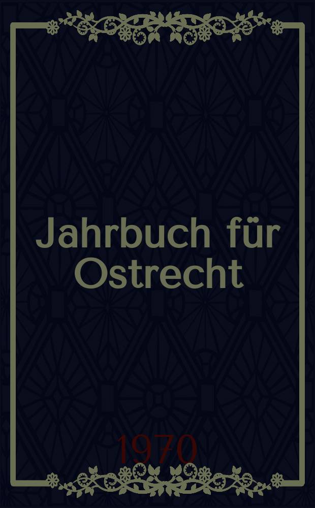 Jahrbuch für Ostrecht