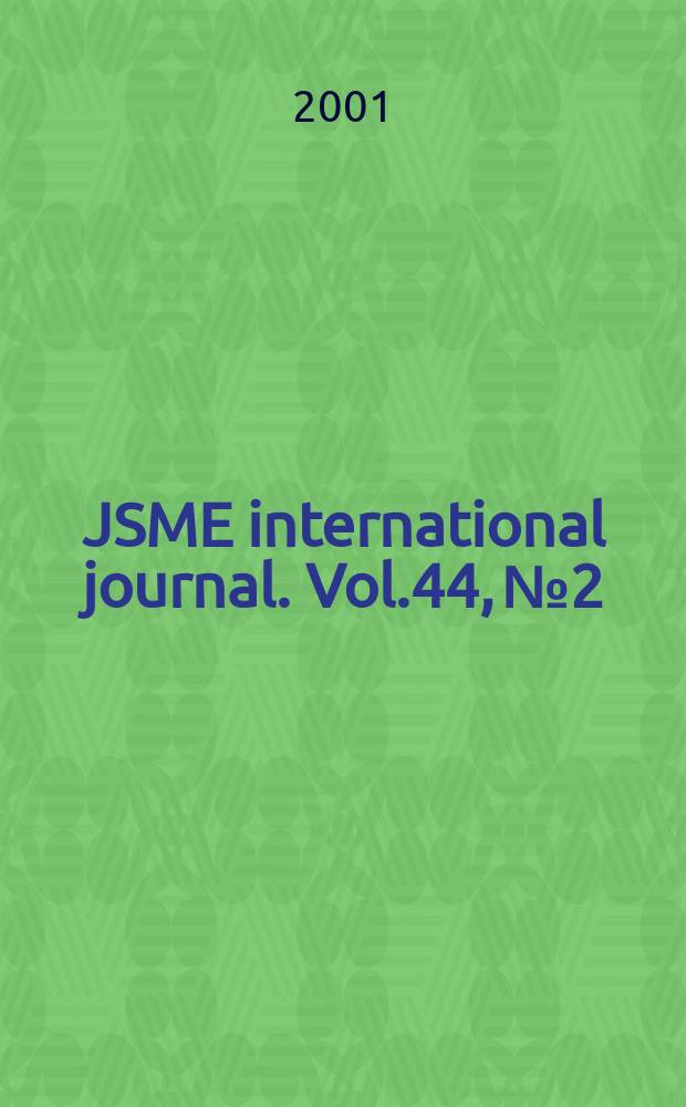 JSME international journal. Vol.44, №2