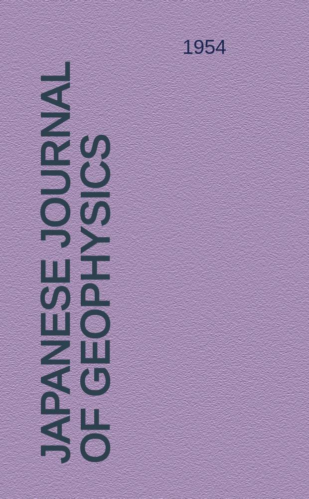 Japanese journal of geophysics