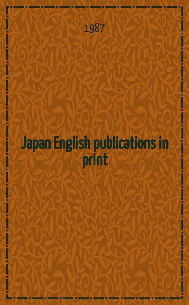 Japan English publications in print