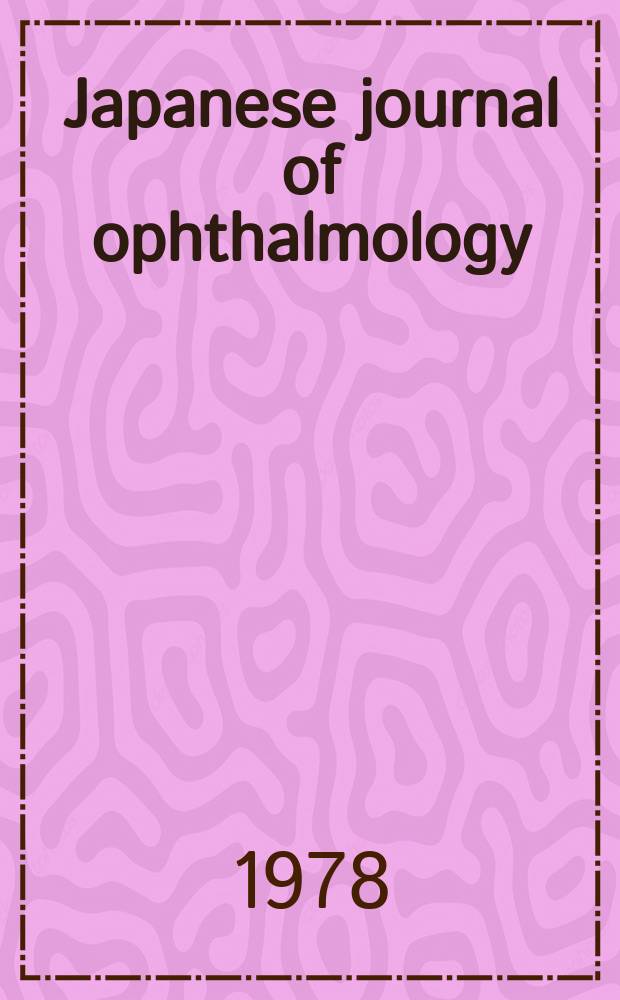 Japanese journal of ophthalmology