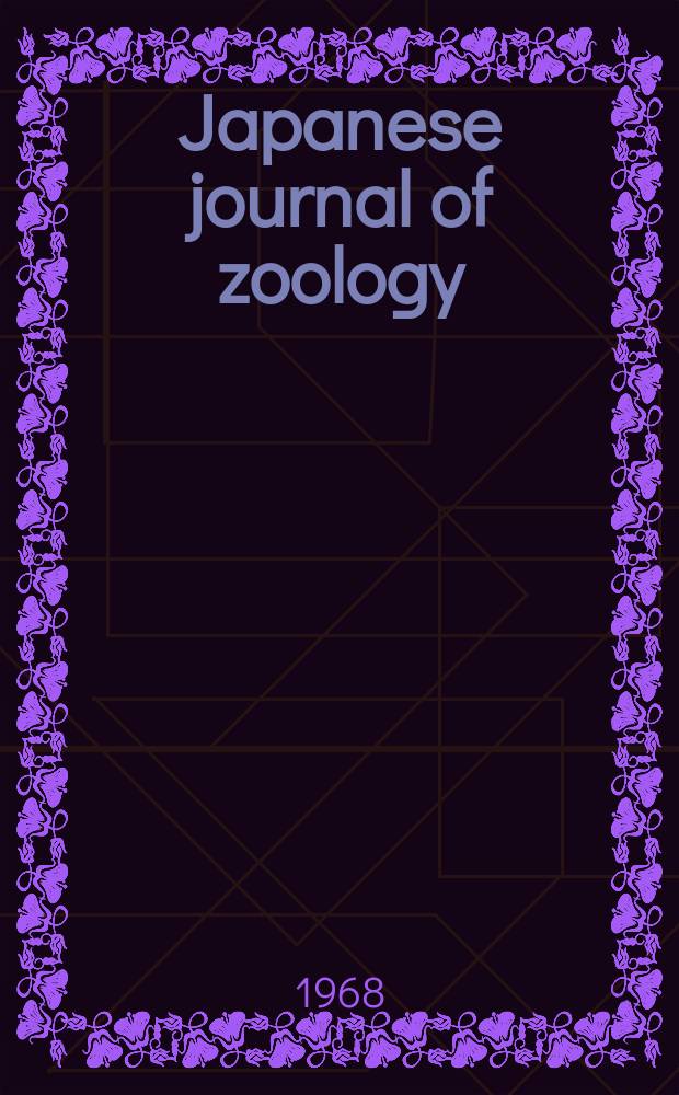 Japanese journal of zoology : Publ. by the Science council of Japan. Vol.15, №4 : Records and notes on Philippine Odonata. Analysis of molar-wear amount in cagereared stocks of the brown rat for age determination