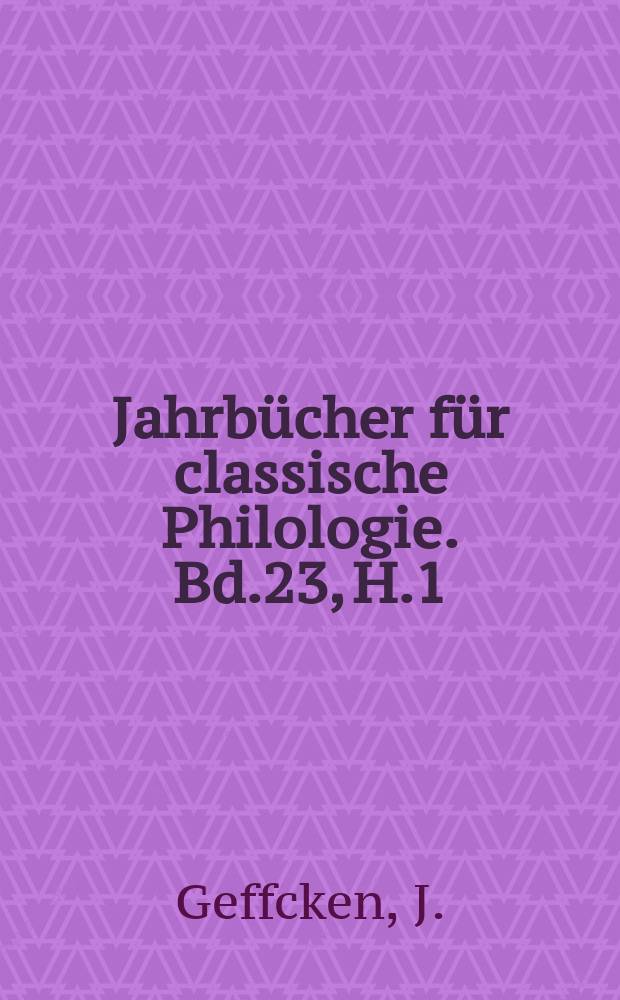 Jahrbücher für classische Philologie. Bd.23, H.1 : Leonidas von Tarent