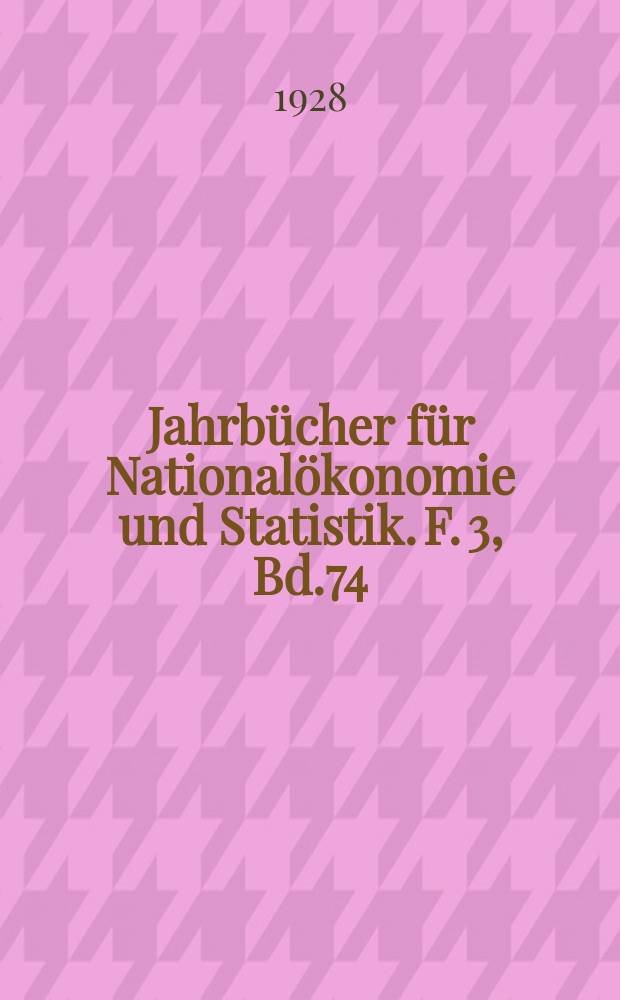 Jahrbücher für Nationalökonomie und Statistik. F. 3, Bd.74(129), H.6