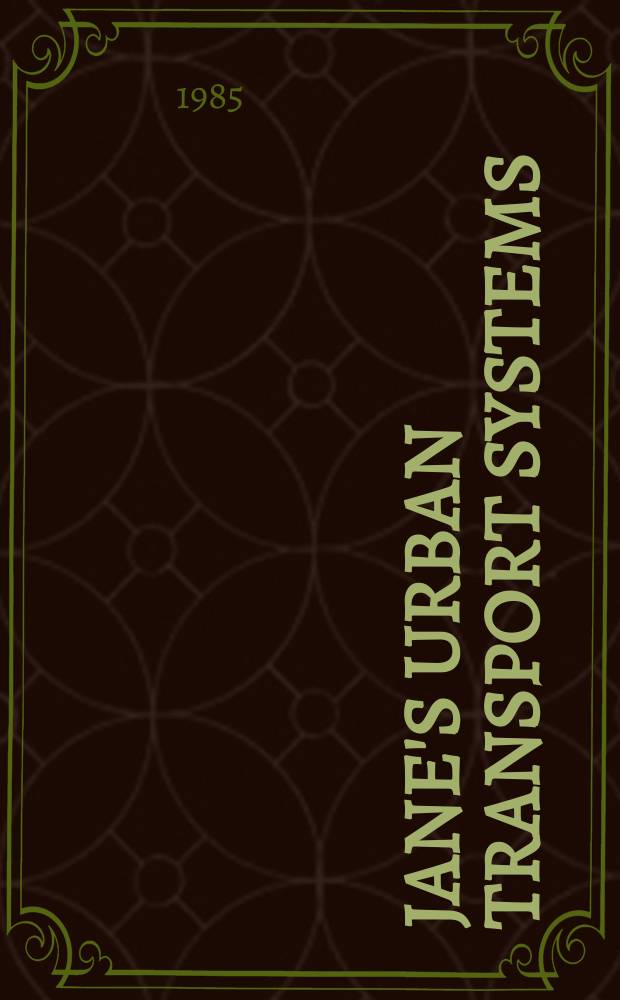 Jane's urban transport systems