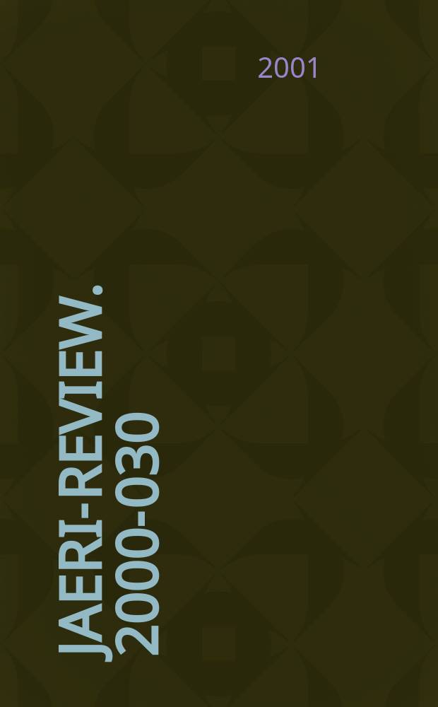 JAERI-Review. 2000-030