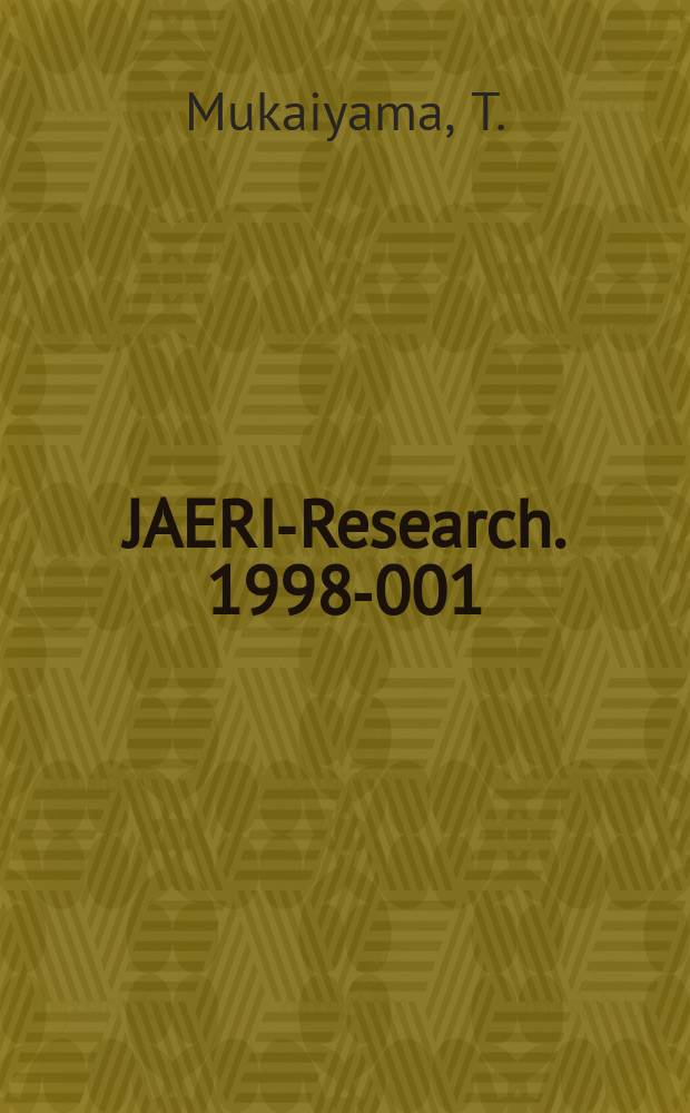 JAERI-Research. 1998-001 : Development of integrated containment