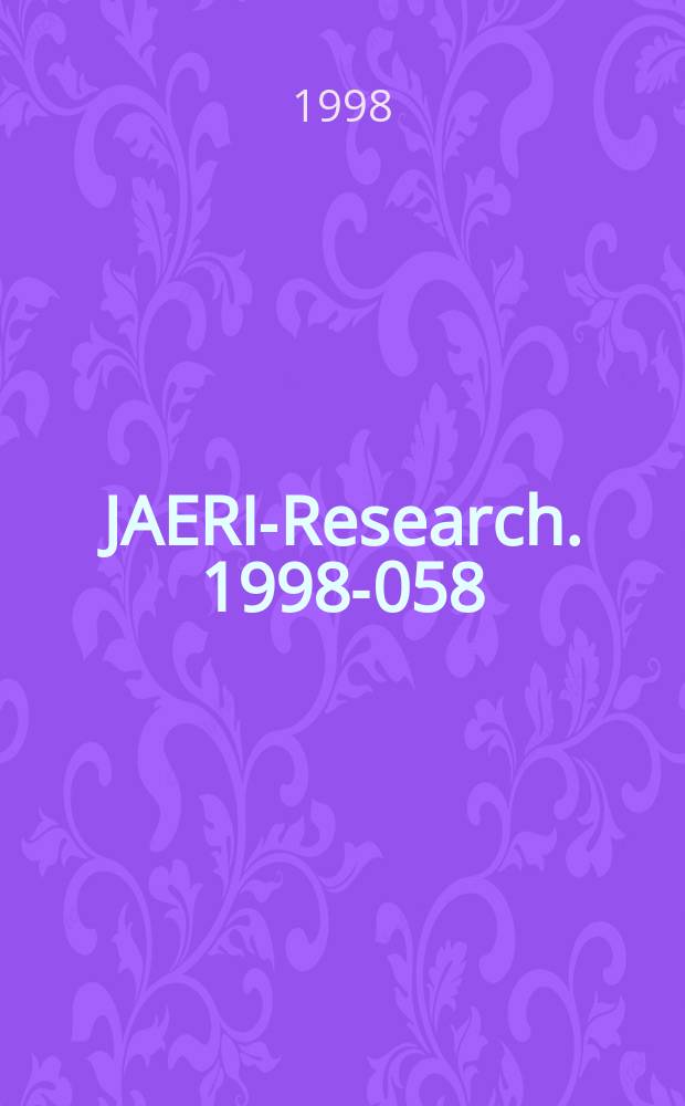 JAERI-Research. 1998-058 : Development of partitioning method
