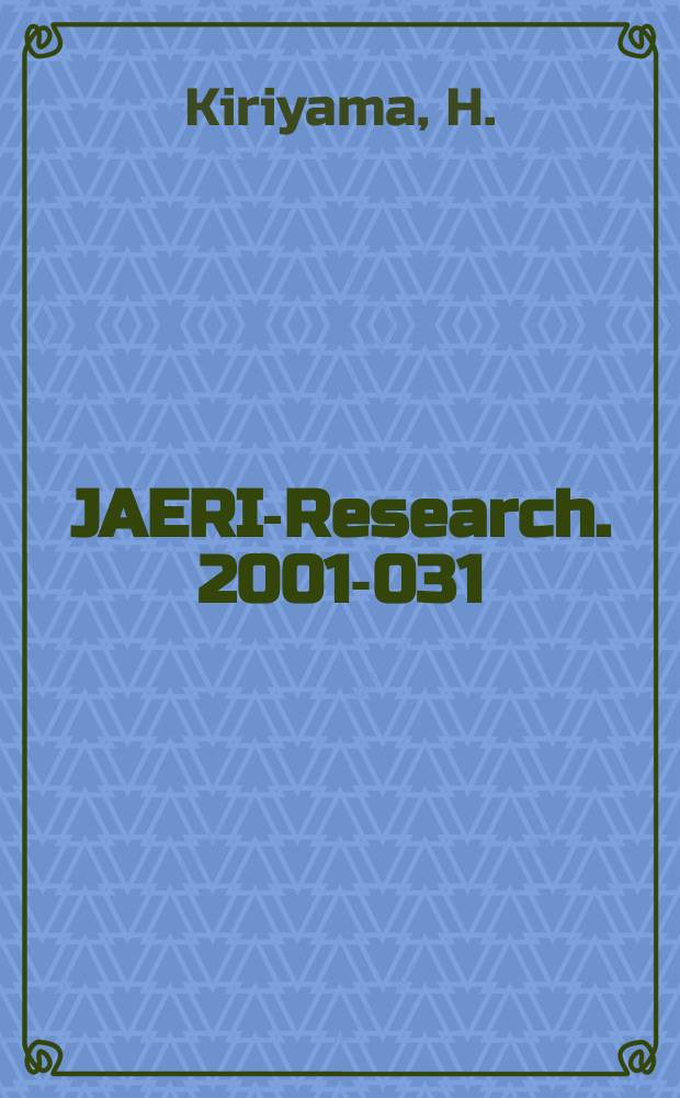 JAERI-Research. 2001-031 : Four pass quadrature arrangement...