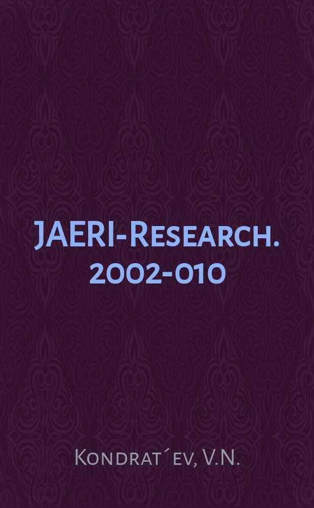 JAERI-Research. 2002-010 : Nuclear reactions in ultra-...
