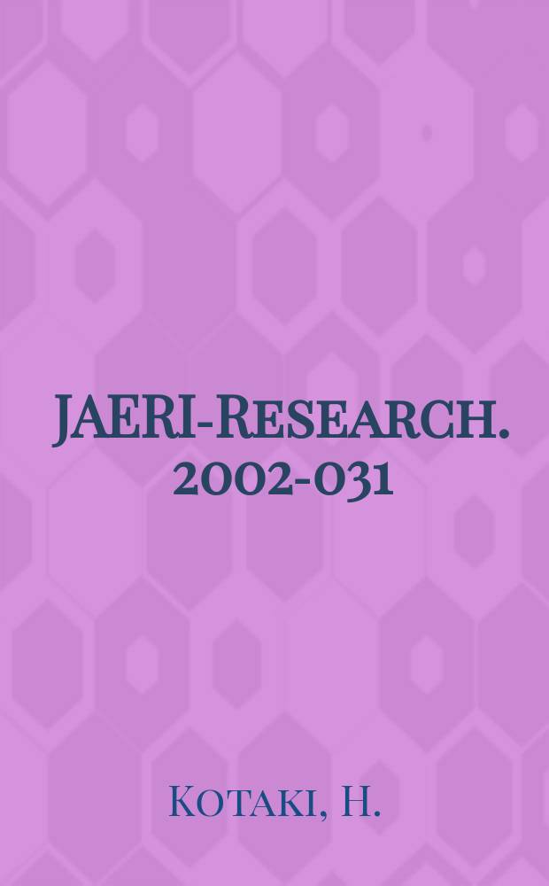 JAERI-Research. 2002-031 : Study of ultra - high gradient wake field...