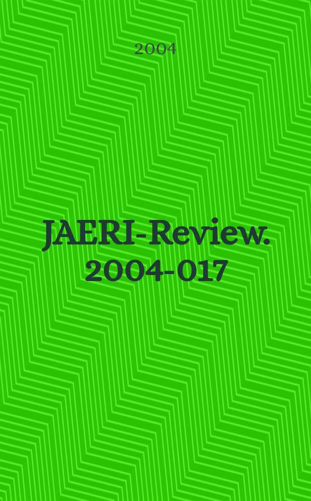 JAERI-Review. 2004-017 : Activity report of the fusion neutronics source from April 1, 2001 to March 31, 2004