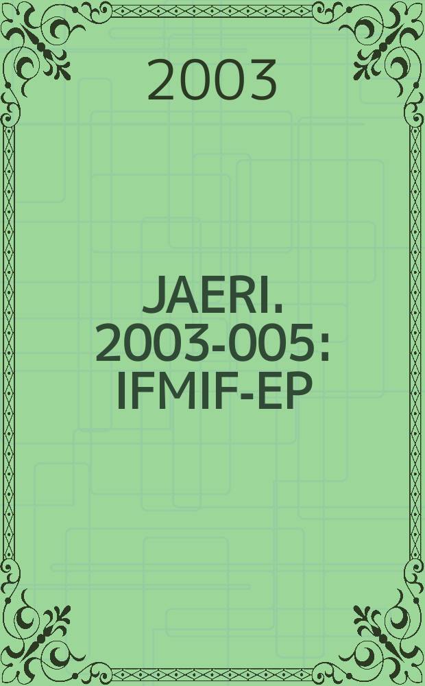 JAERI. 2003-005 : IFMIF -KEP