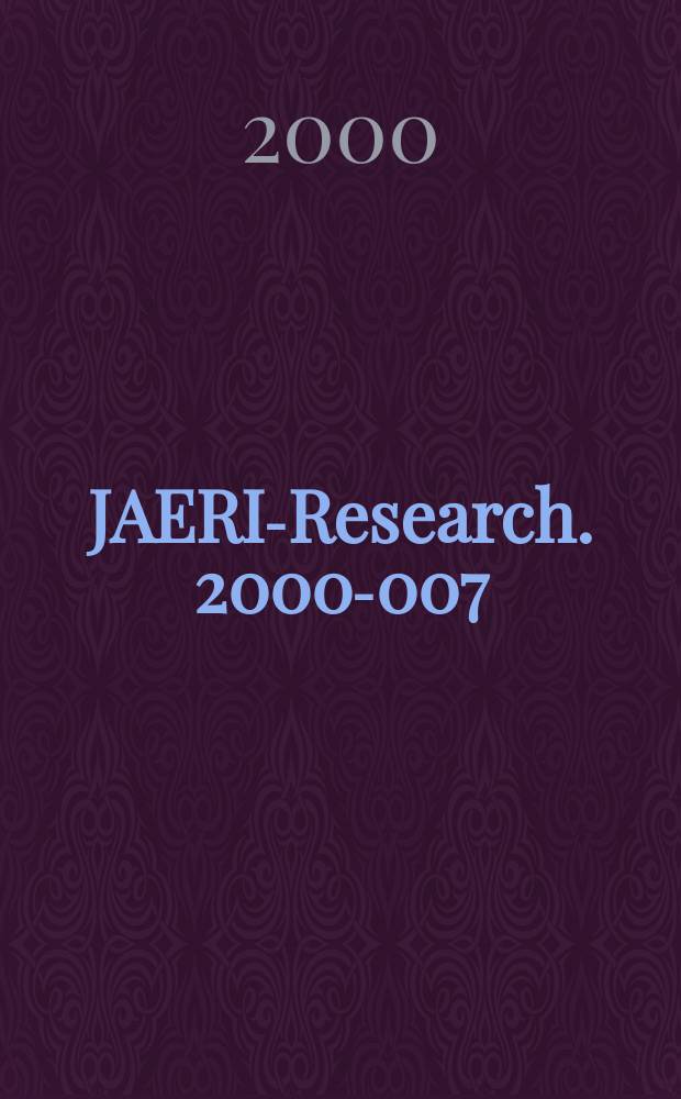 JAERI-Research. 2000-007 : Estimation of covariances...