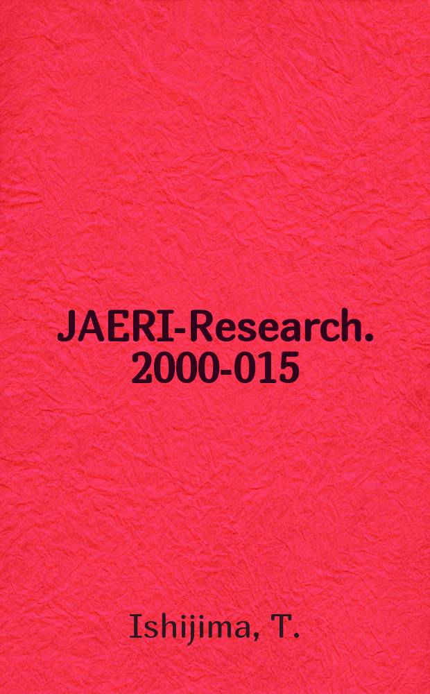 JAERI-Research. 2000-015 : Study on imourity radiation...