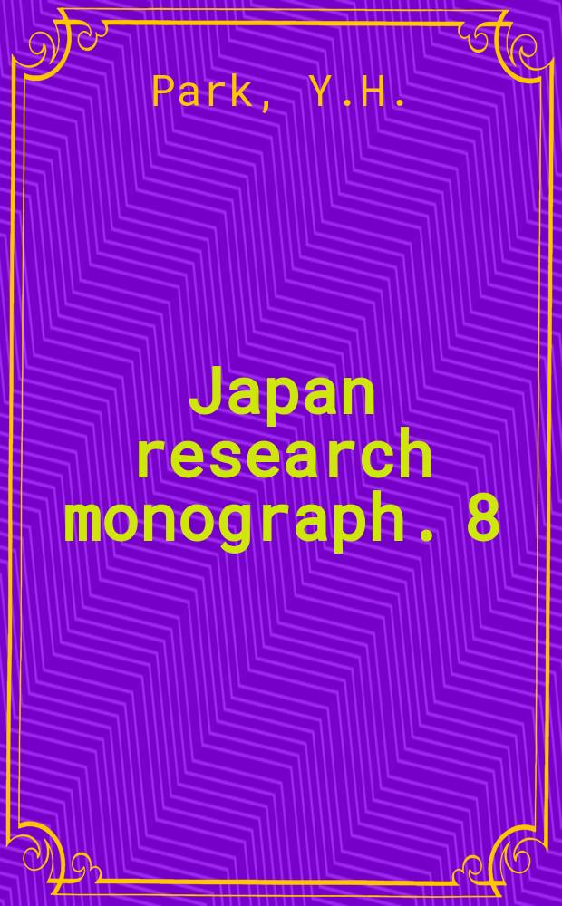 Japan research monograph. 8 : Bureaucrats and ministers in contemporary...