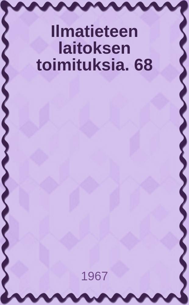 Ilmatieteen laitoksen toimituksia. 68 : Comparison of the Finnish sunshine recorder with the international standard instrument