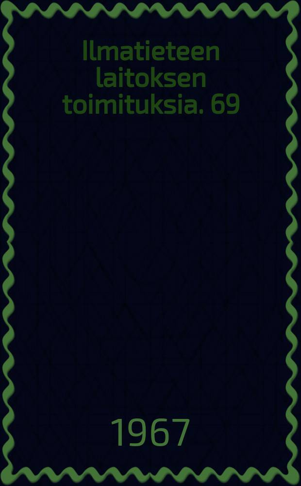 Ilmatieteen laitoksen toimituksia. 69 : On the structure of wind speed in Finland