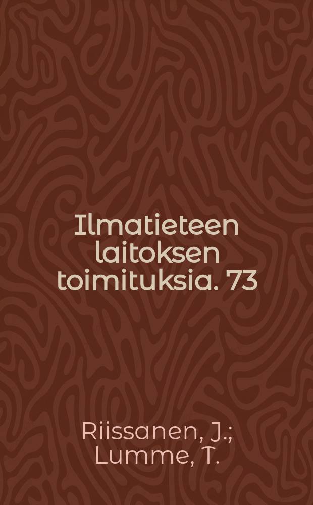 Ilmatieteen laitoksen toimituksia. 73 : On the measurement of RVR at Helsinki airport