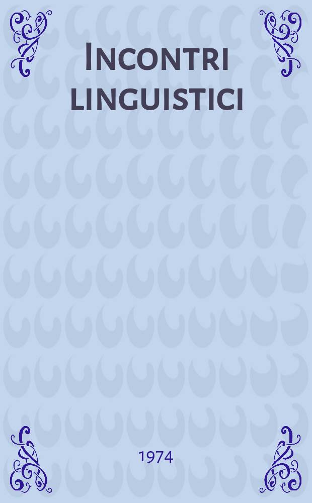 Incontri linguistici