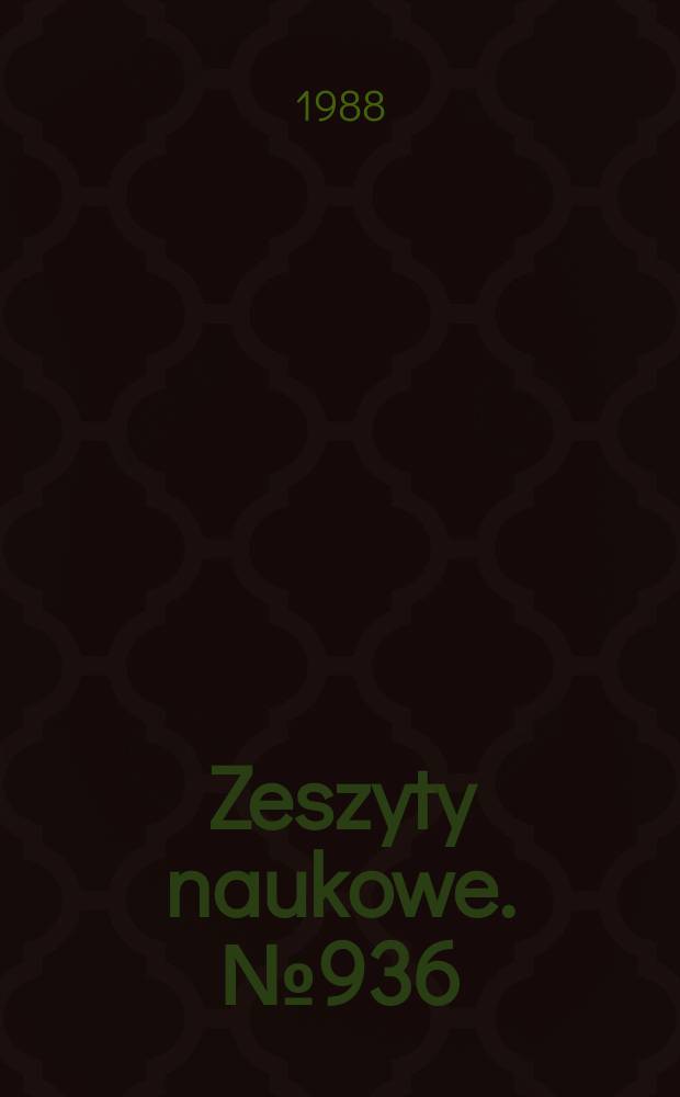 Zeszyty naukowe. №936 : Projektowanie struktury ...