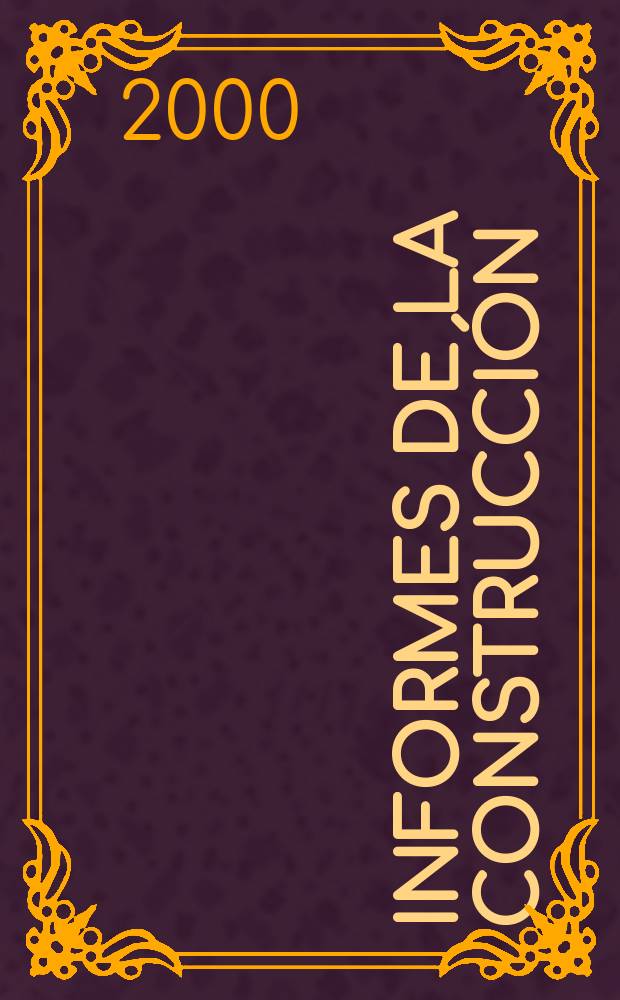 Informes de la construcción : Revista de información técnica. Vol.52, №470