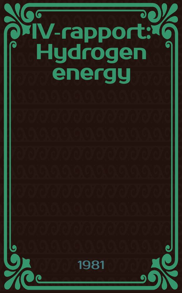 IVA- rapport : Hydrogen energy